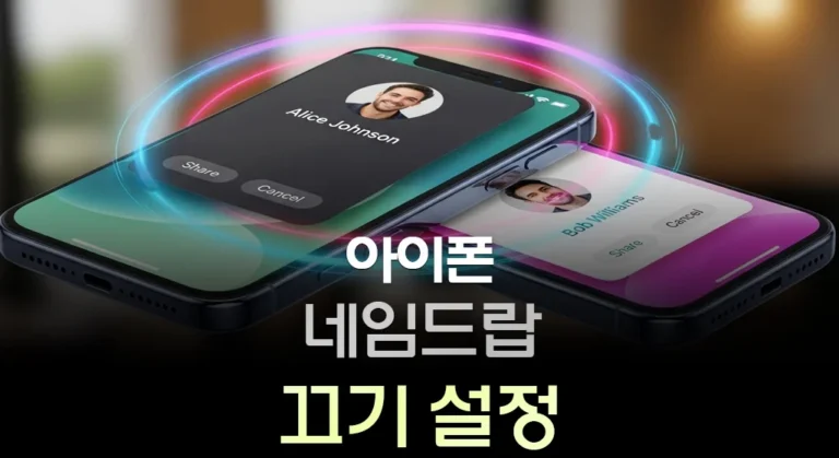 아이폰 네임드랍 끄기 설정