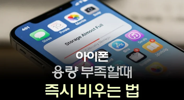 아이폰 용량 부족할때