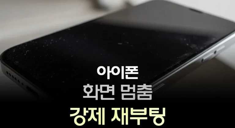 아이폰 화면 멈춤