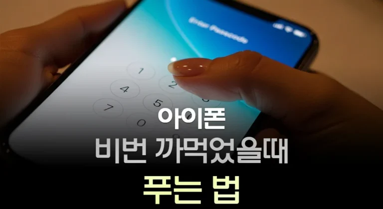 아이폰 비번 까먹었을때