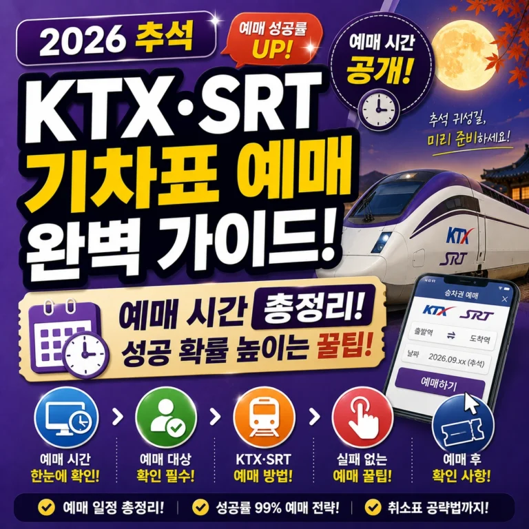 2026 추석 기차표 예매