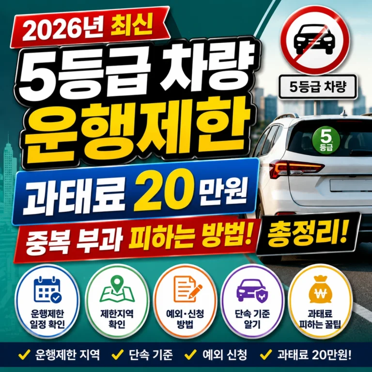 5등급 차량 운행제한 과태료